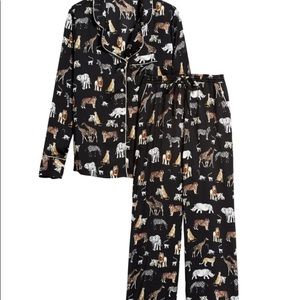 Banana republic animal print sleep set pajamas